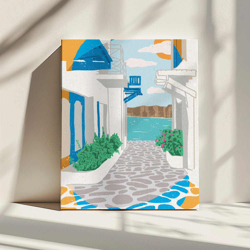 A Street in Greece | Canvas