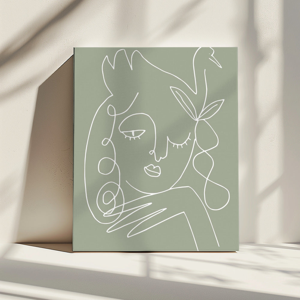Woman Green | Canvas