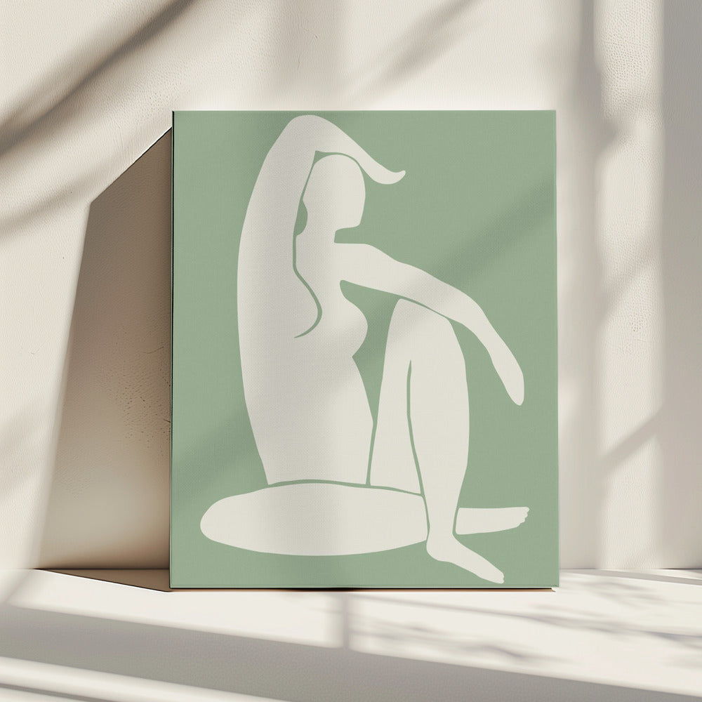 Figure Matisse Style Green | Canvas