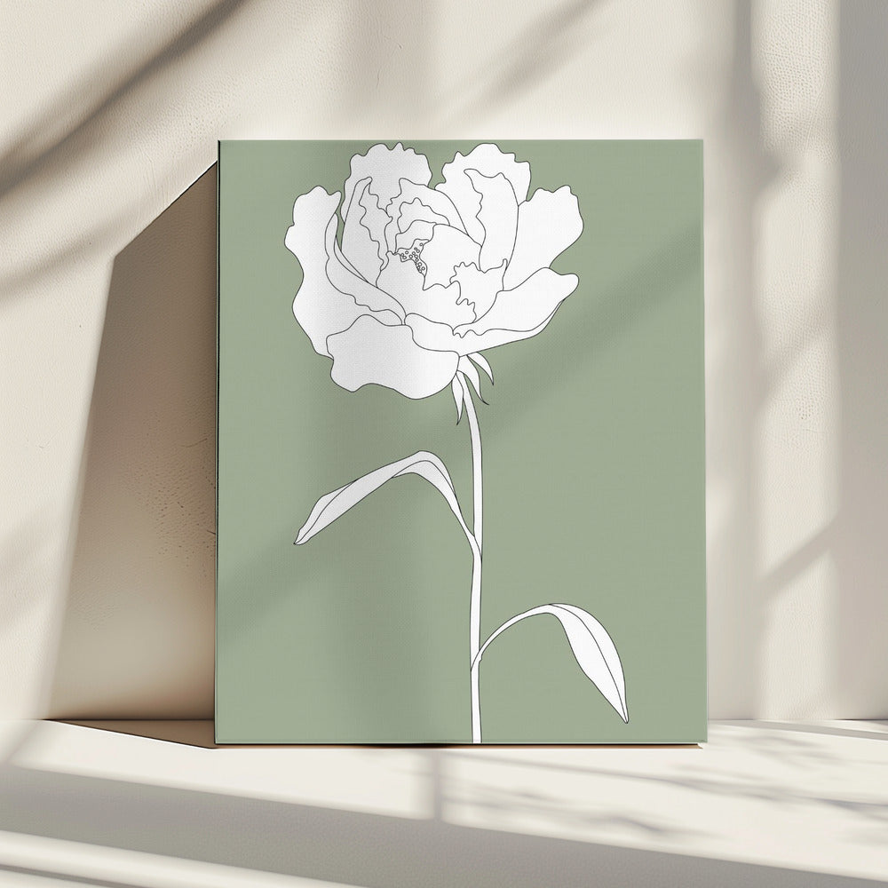 Rose in Green | Canvas
