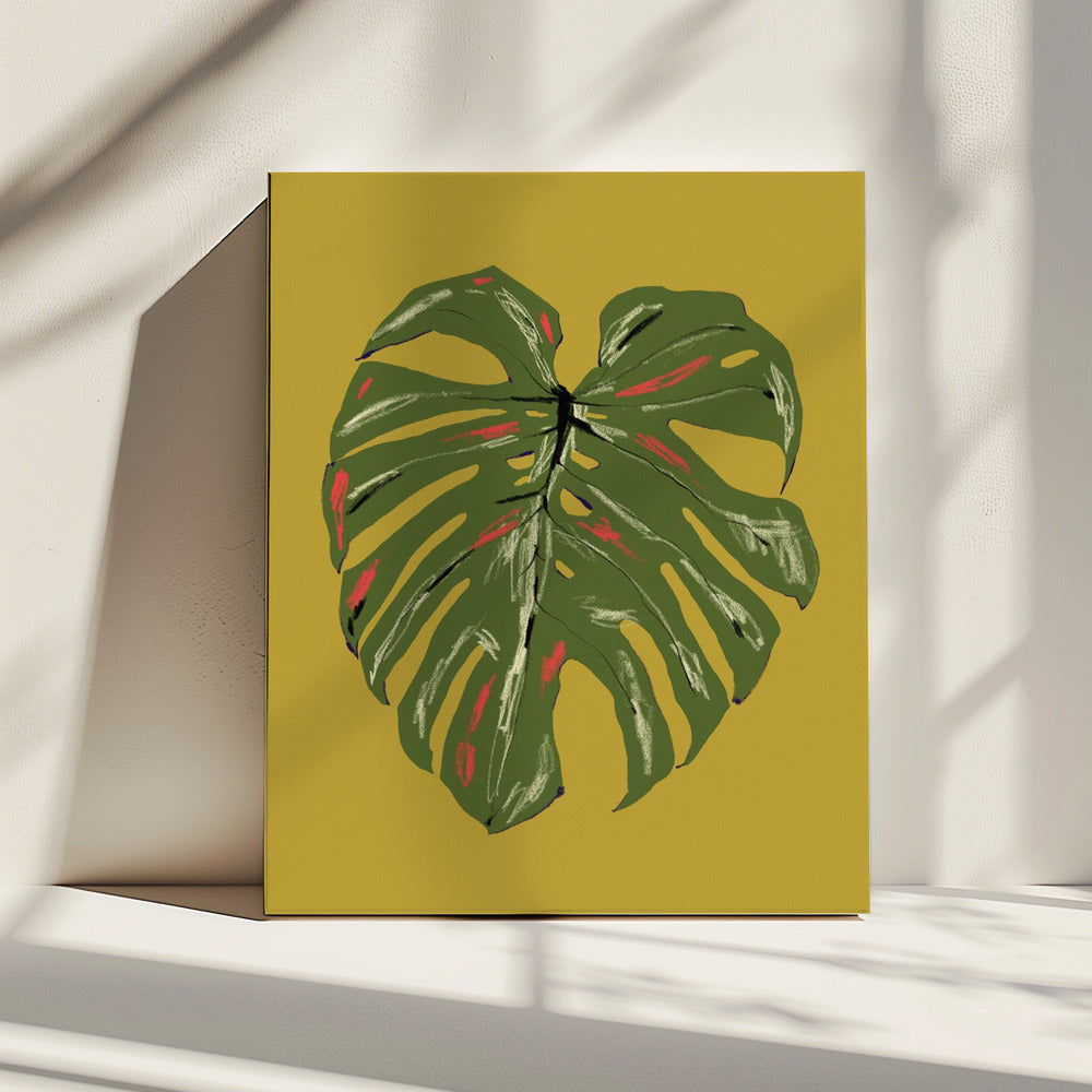 Monstera Leaf Green | Canvas