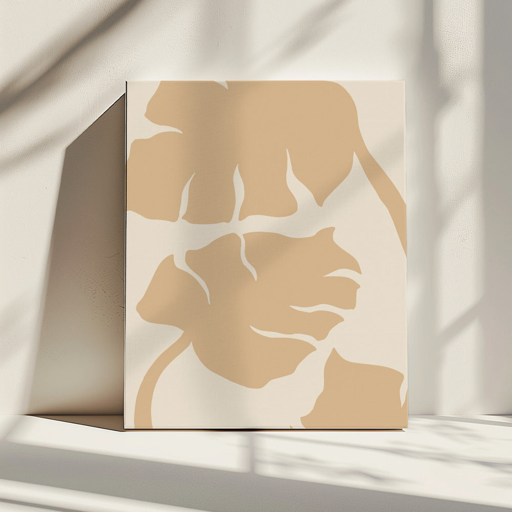 Monstera Soft orange | Canvas