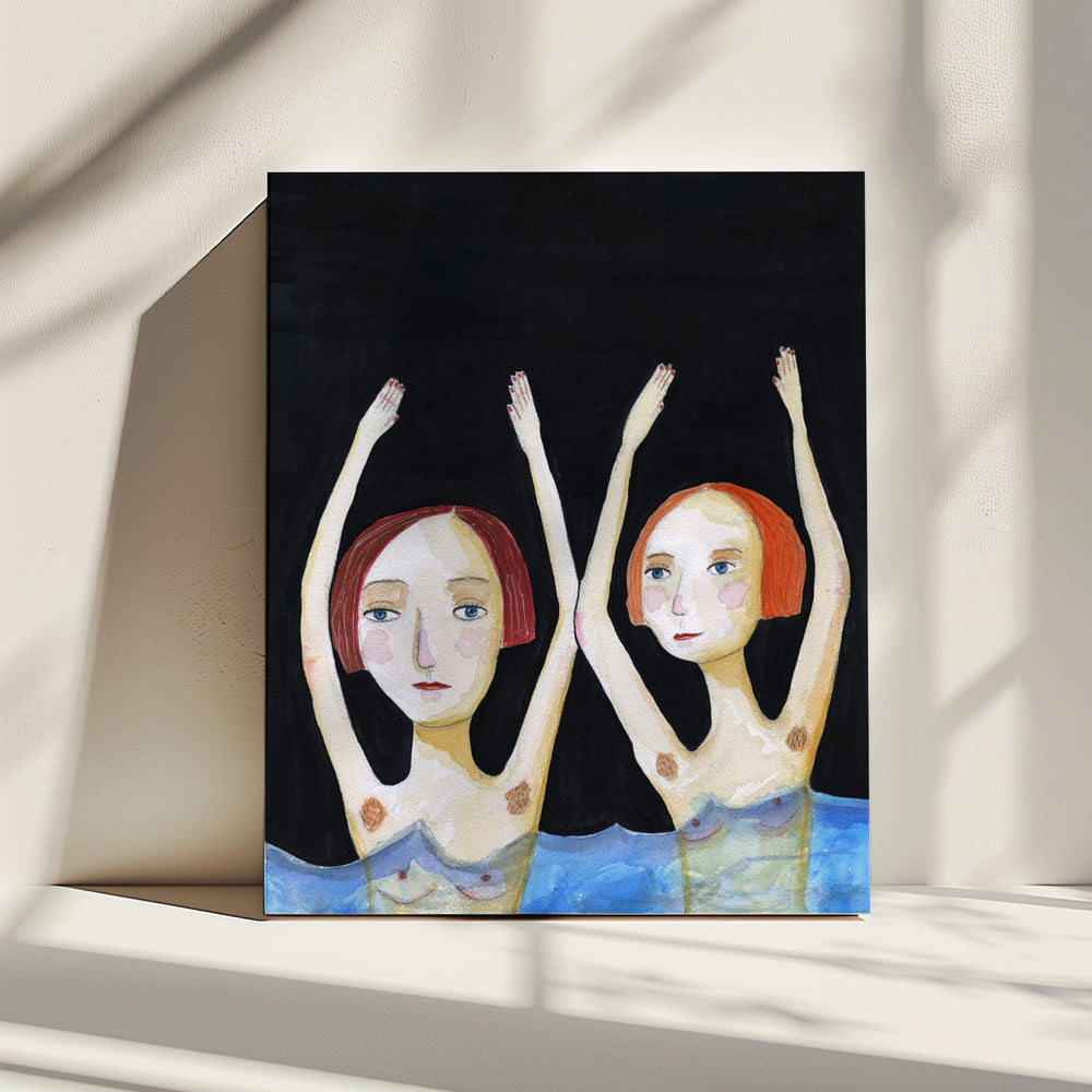 Swimming Girls | Canvas