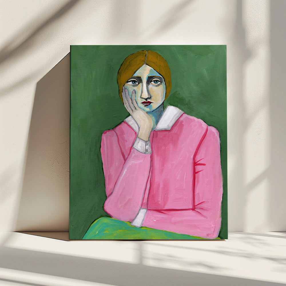 Vintage Lady in pink | Canvas