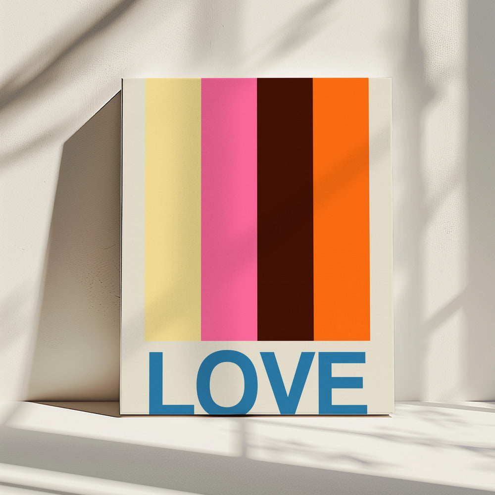 Retro Stripe LOVE Summer Fruits | Canvas