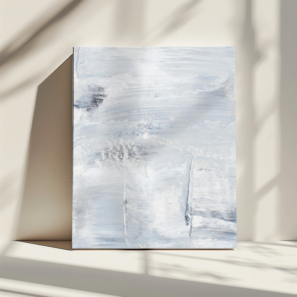 White And Gray Brushstrokes | Canvas