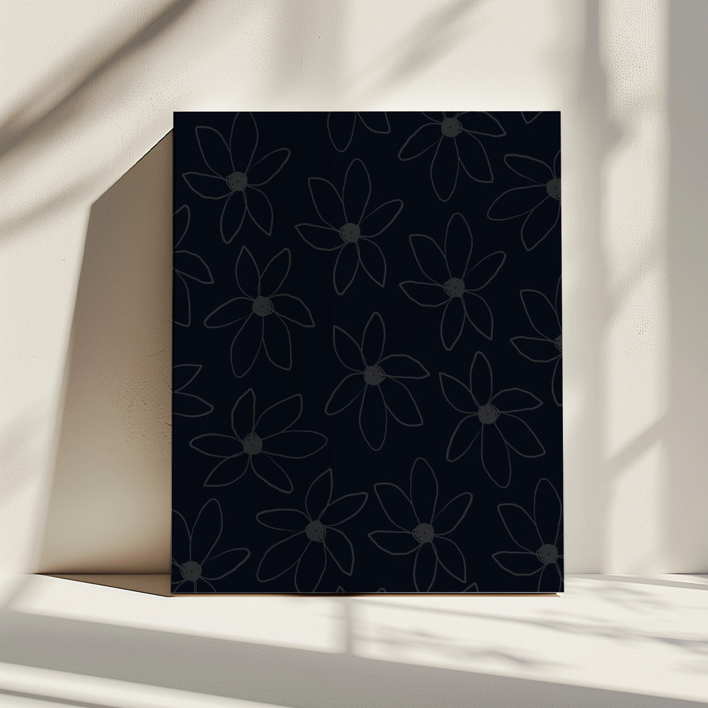 Black Airy Flowers | Canvas