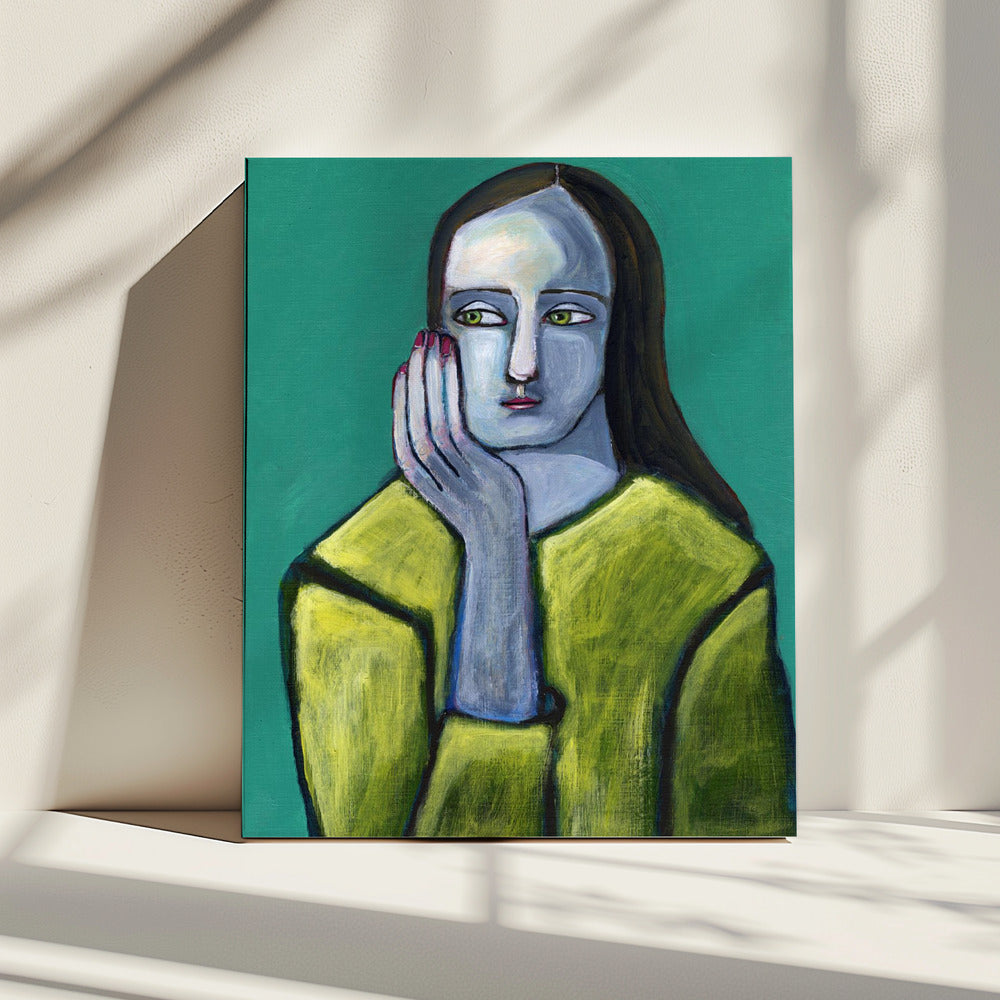 Woman with Big Hands | Canvas