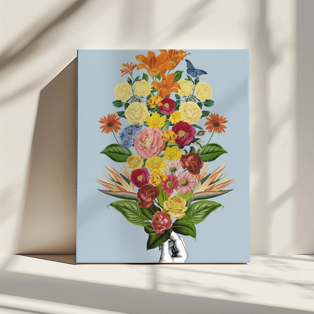 Botanical blue bouquet | Canvas