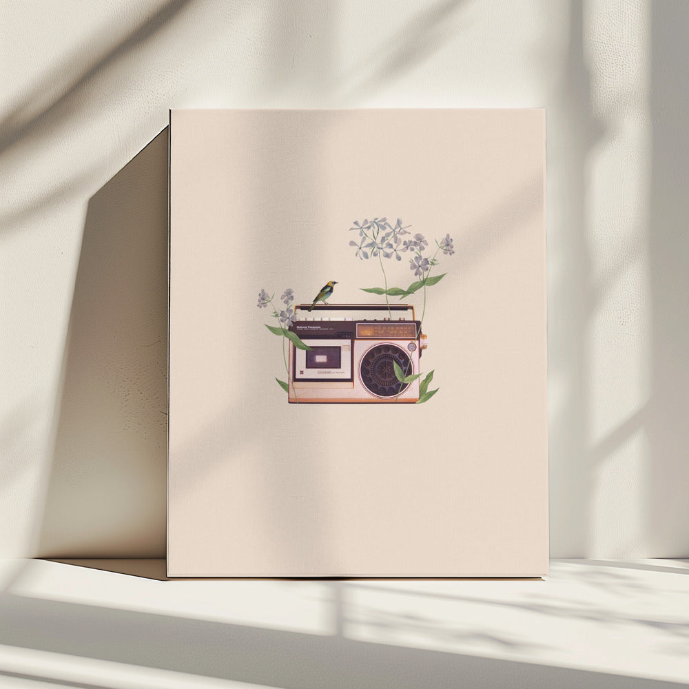 Floral vintage radio | Canvas