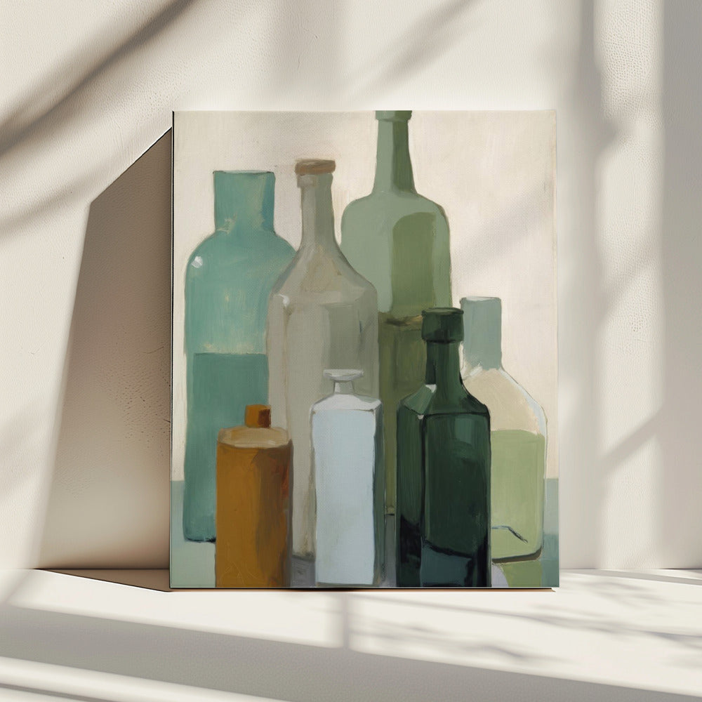 Muted Bottles | Canvas