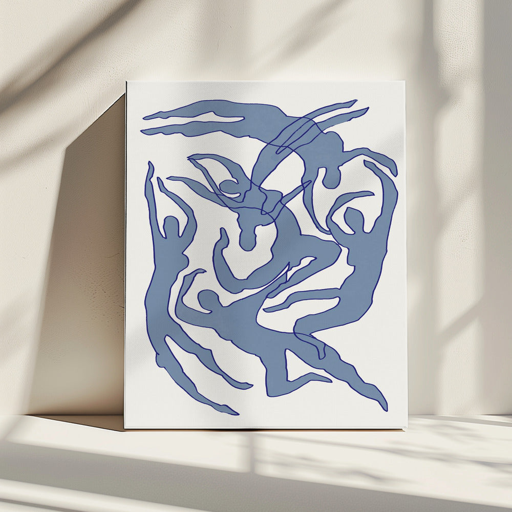 Swimmers Blue | Canvas