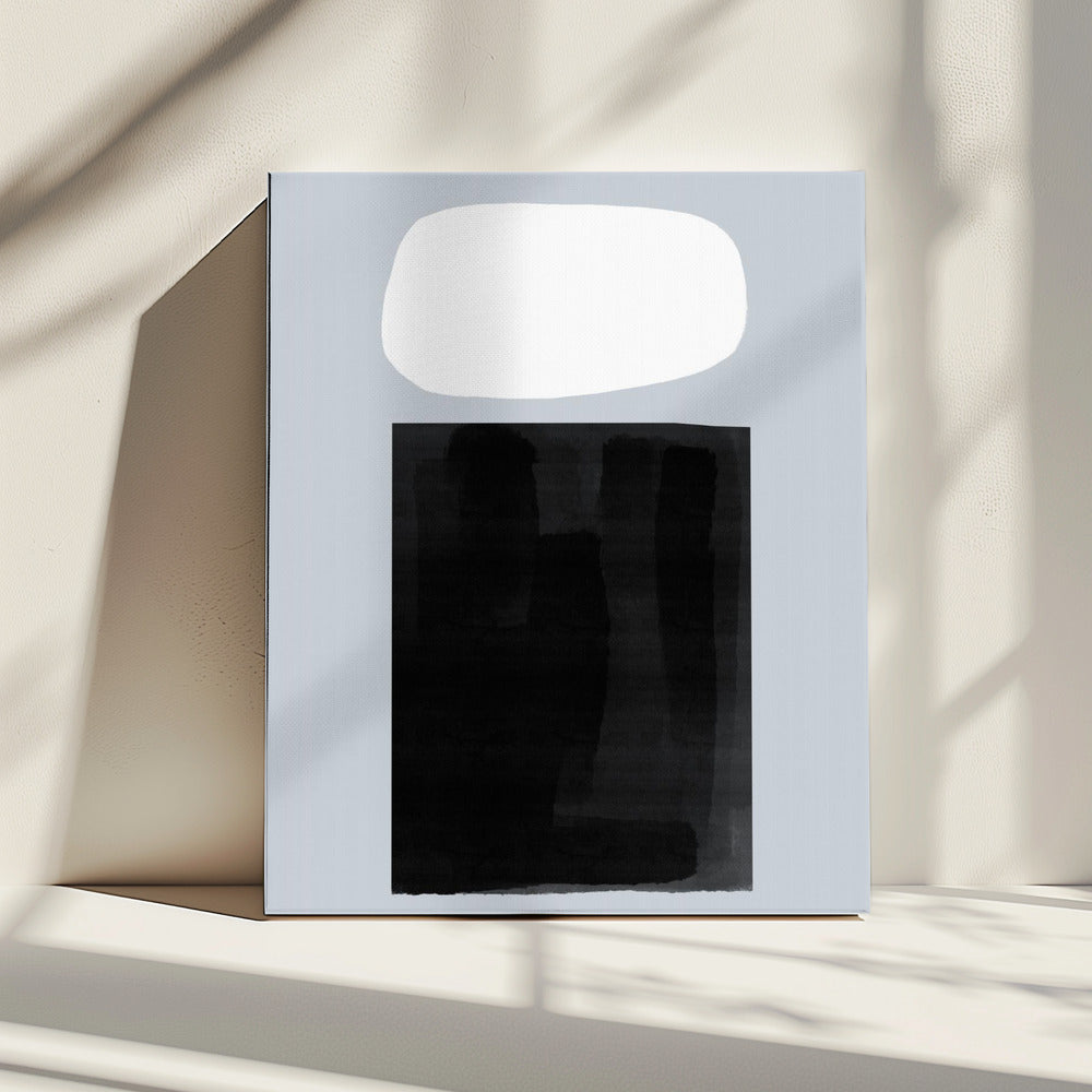 Black Rectangle Beneath A White Oval | Canvas