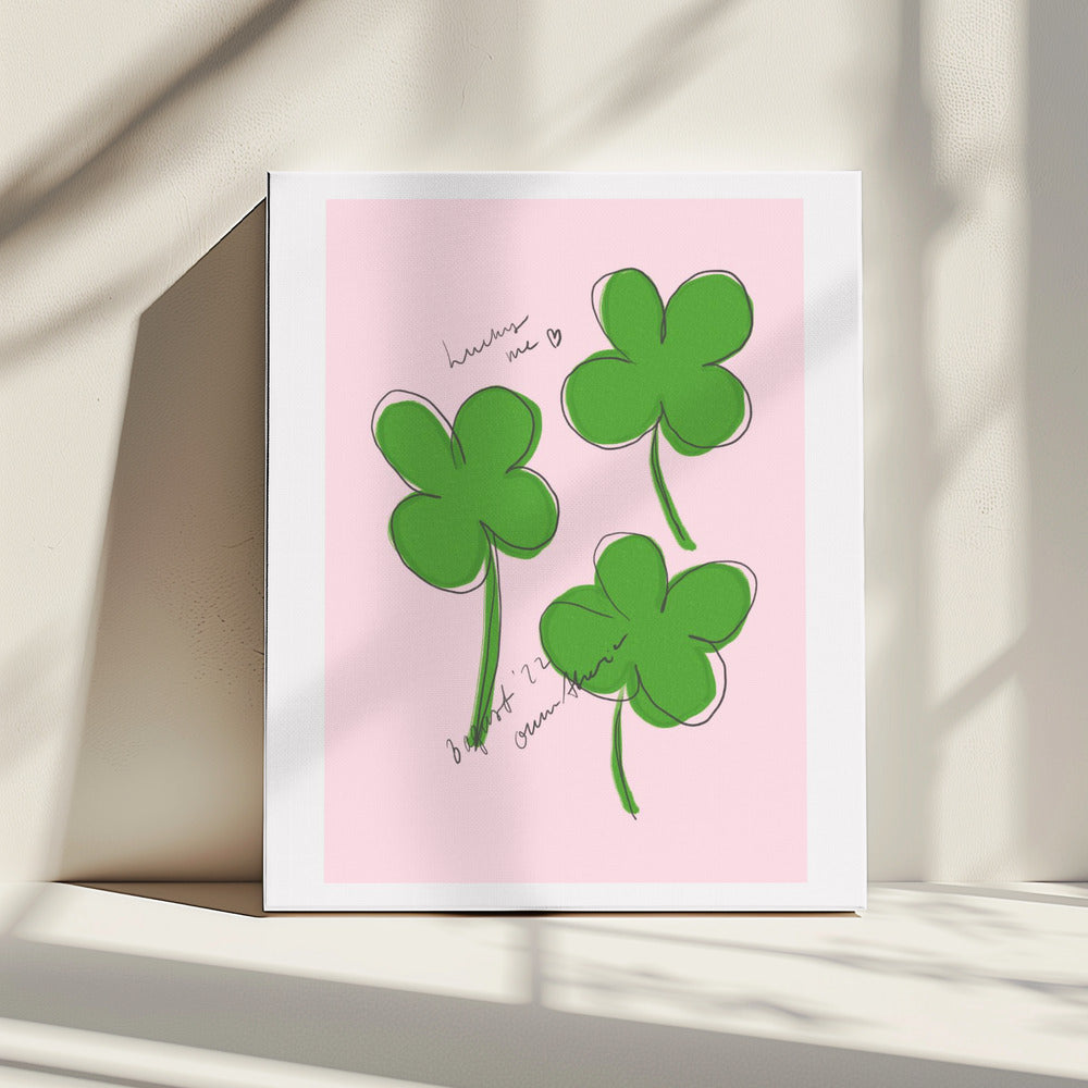 Three Lucky Clovers | Canvas
