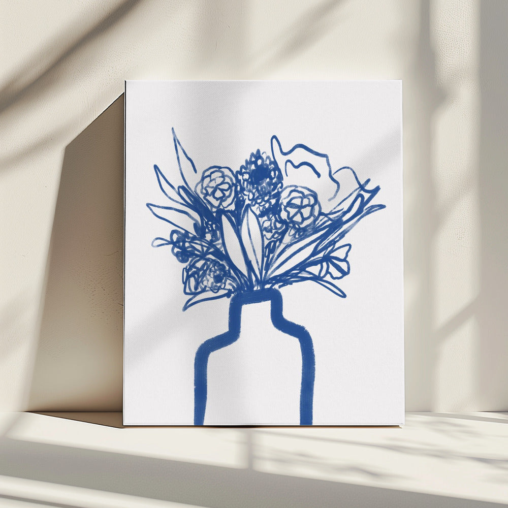 Blue Vase Bouquet | Canvas