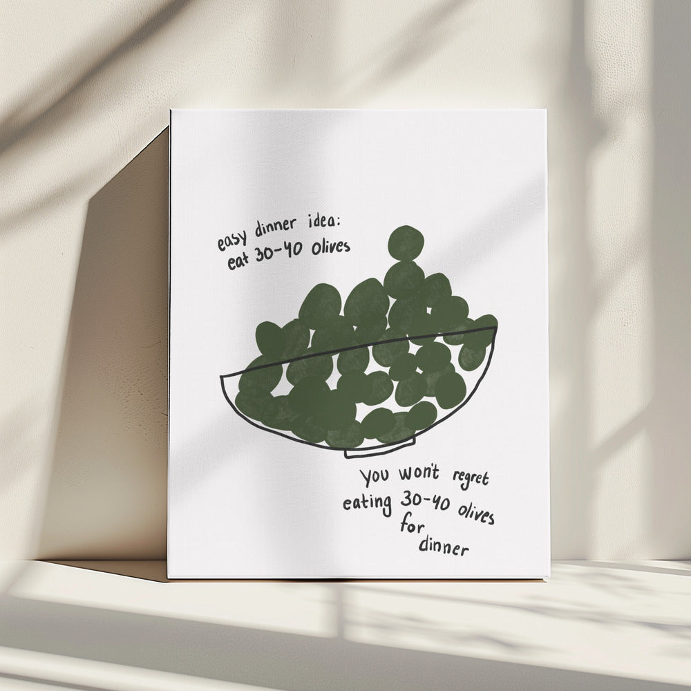 Olive Dinner Delight | Canvas