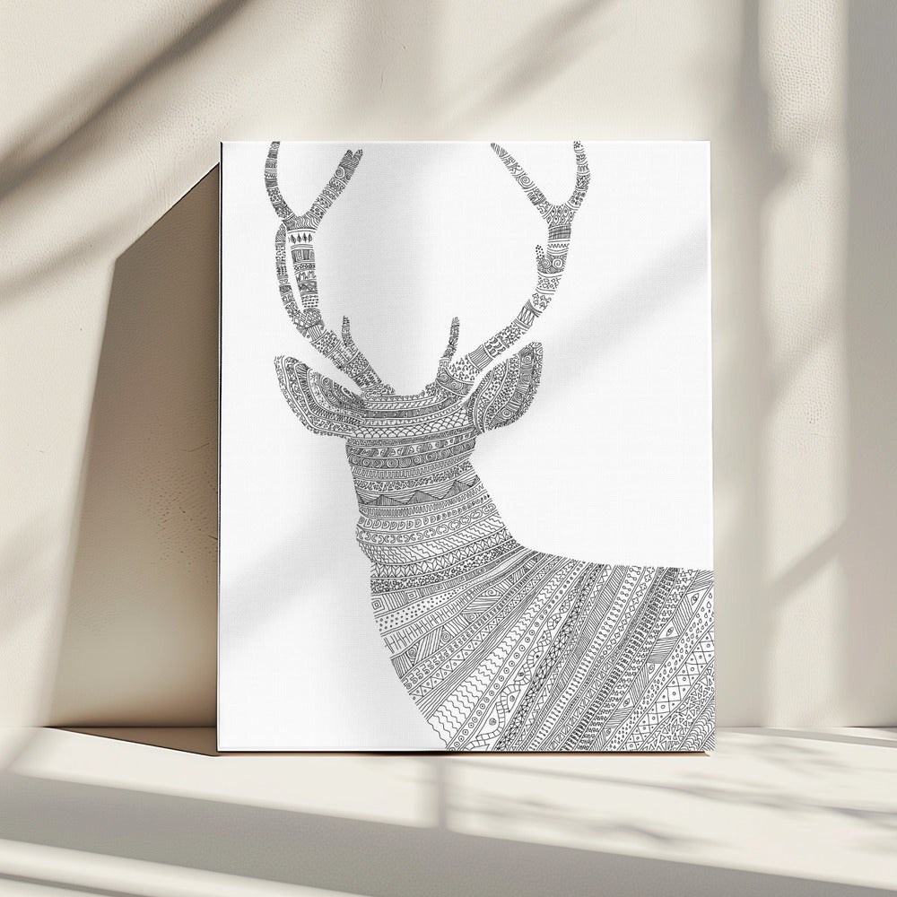 Stag White | Canvas