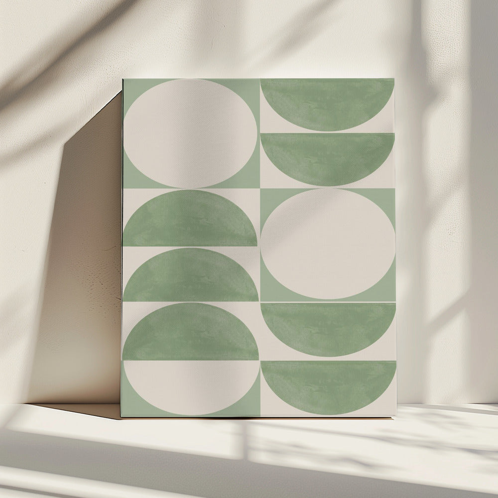 Geometrics in Green | Canvas