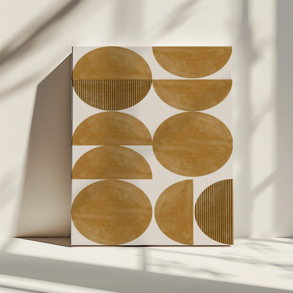 Golden Geometric Rhythm | Canvas