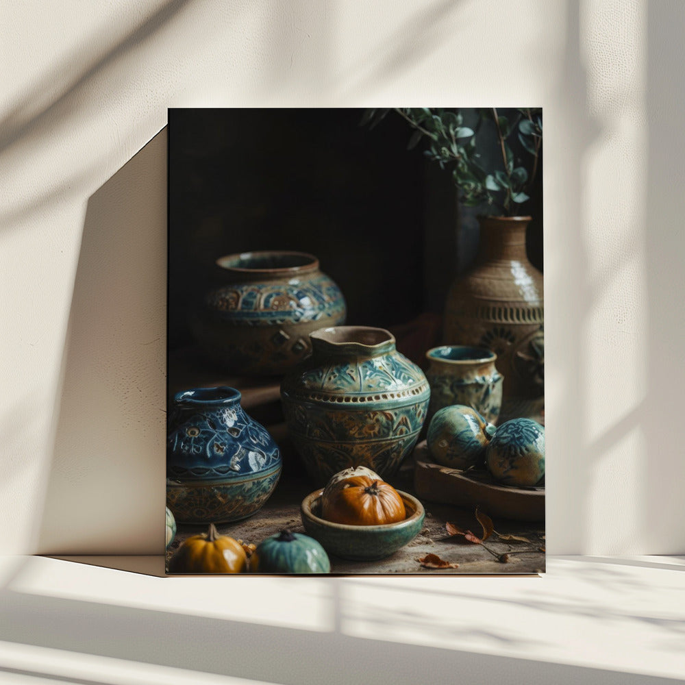 Ceramic Harvest Scene | Canvas