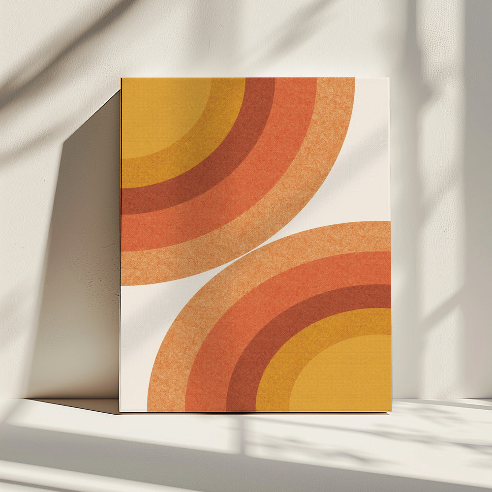 Retro Sunburst Waves | Canvas