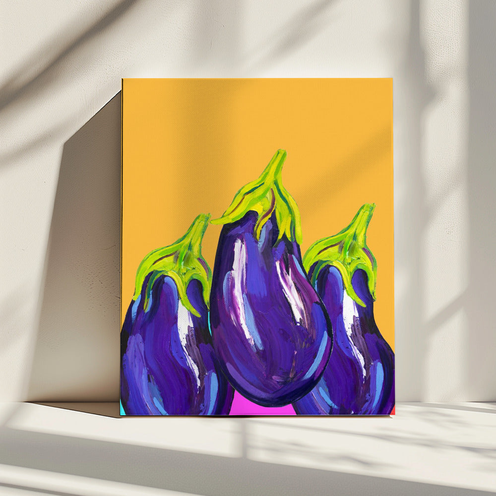 Groovy Aubergines | Canvas