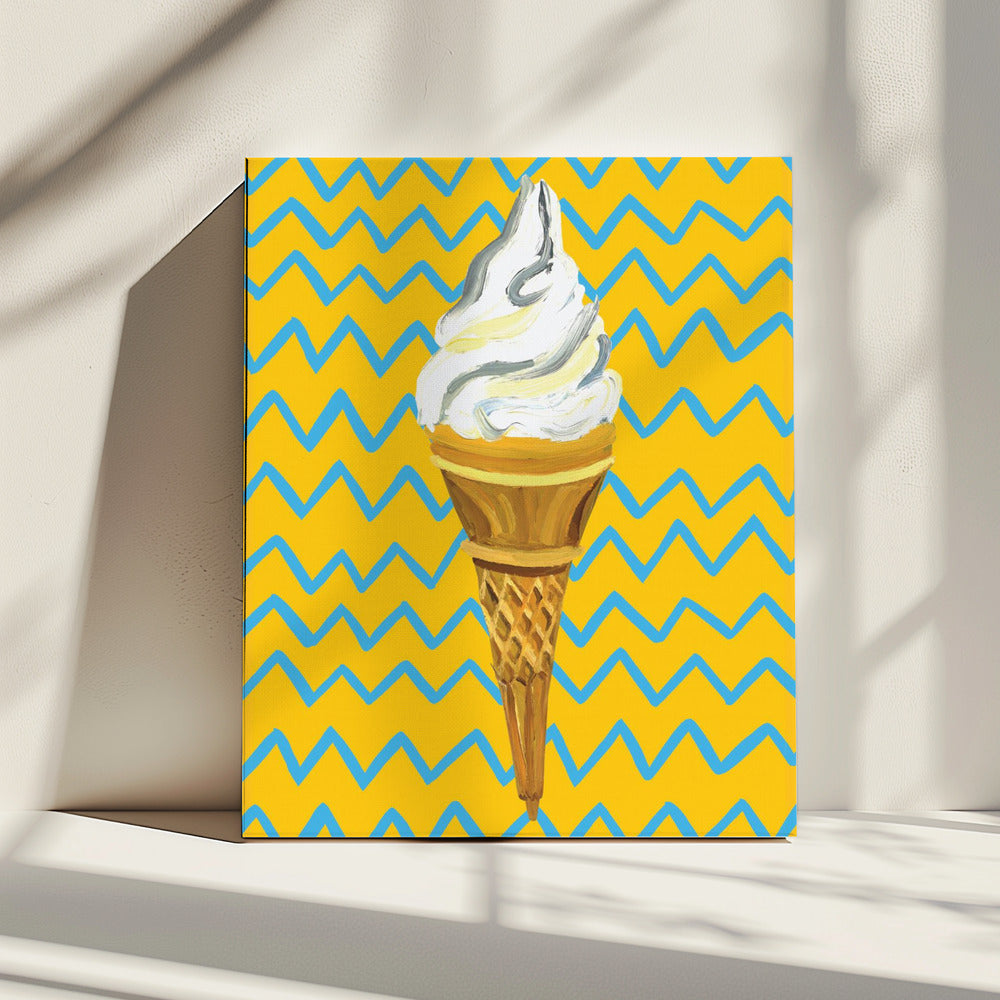Ice Cream Yellow Zigzag | Canvas