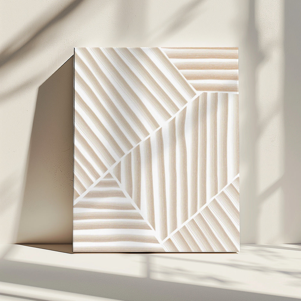Beige Line Art | Canvas