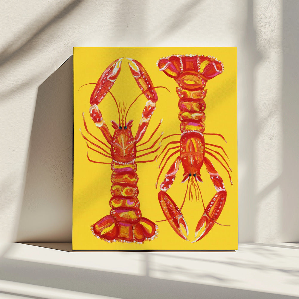 Langoustines On Yellow | Canvas