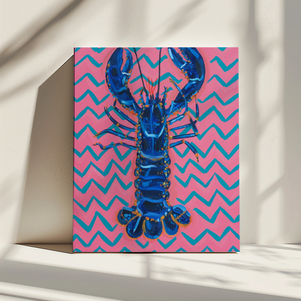 Lobster On Zigzag | Canvas