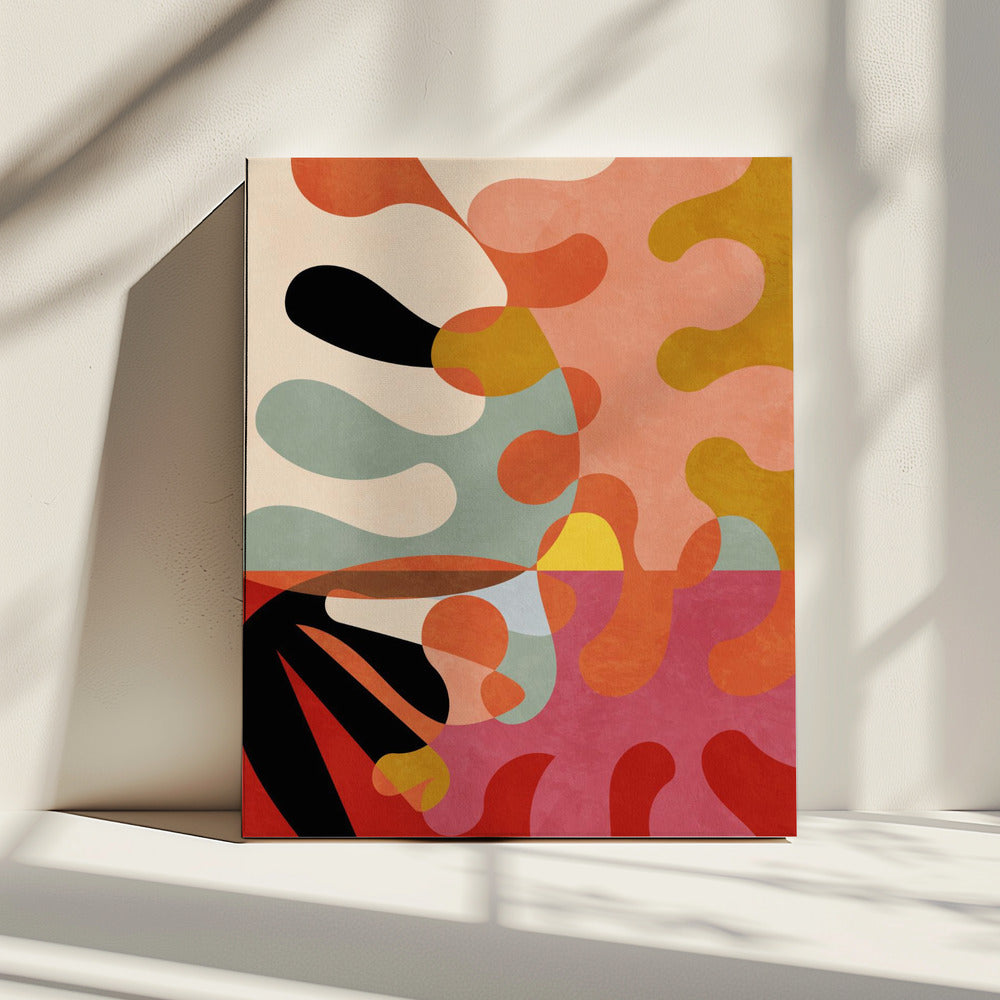 Warm Colors Bauhaus Geometry5 | Canvas