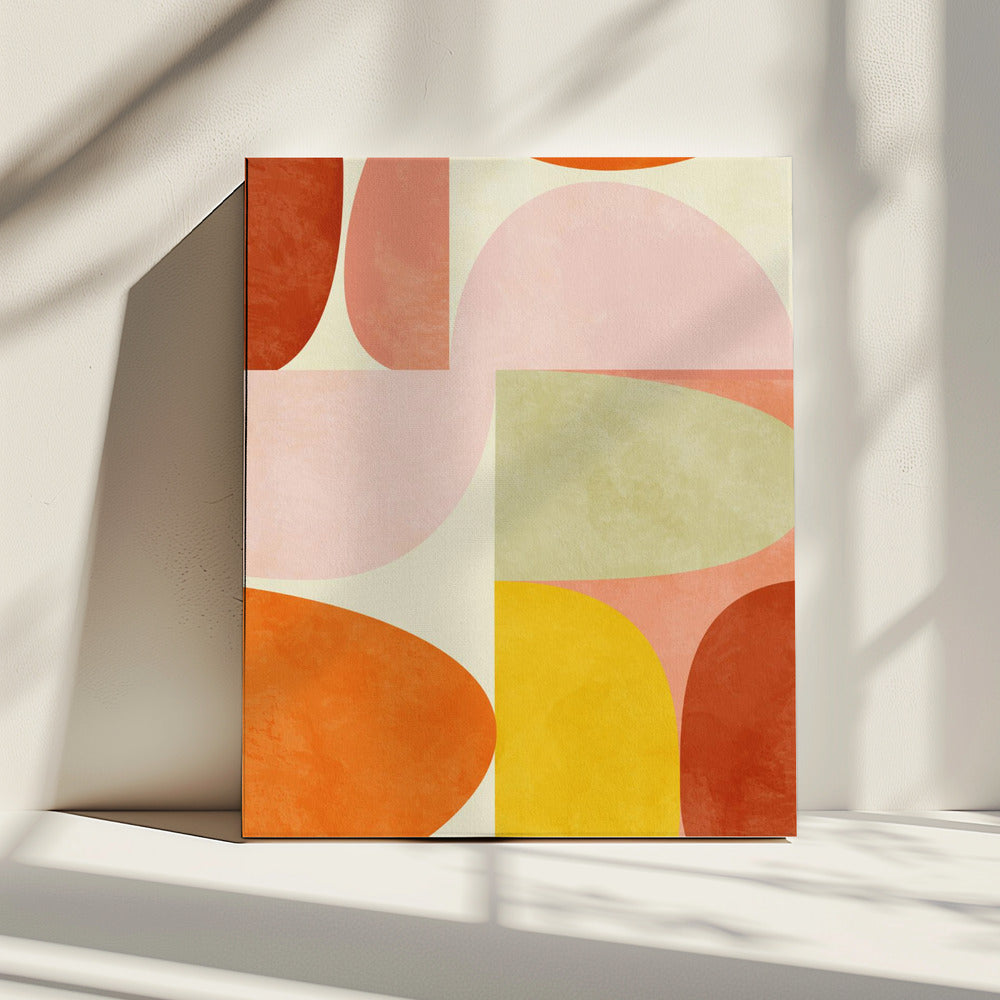 Warm Pastel Geometry | Canvas
