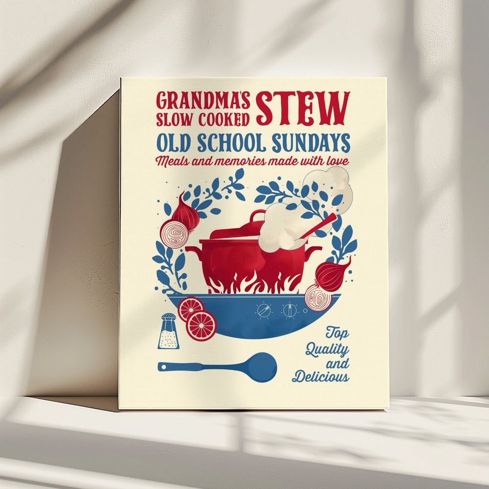 Grandmas Stew kitchen print | Canvas