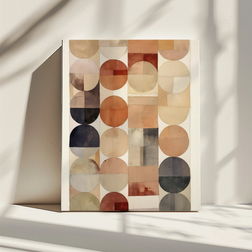 Earthy Geometric Flow | Canvas