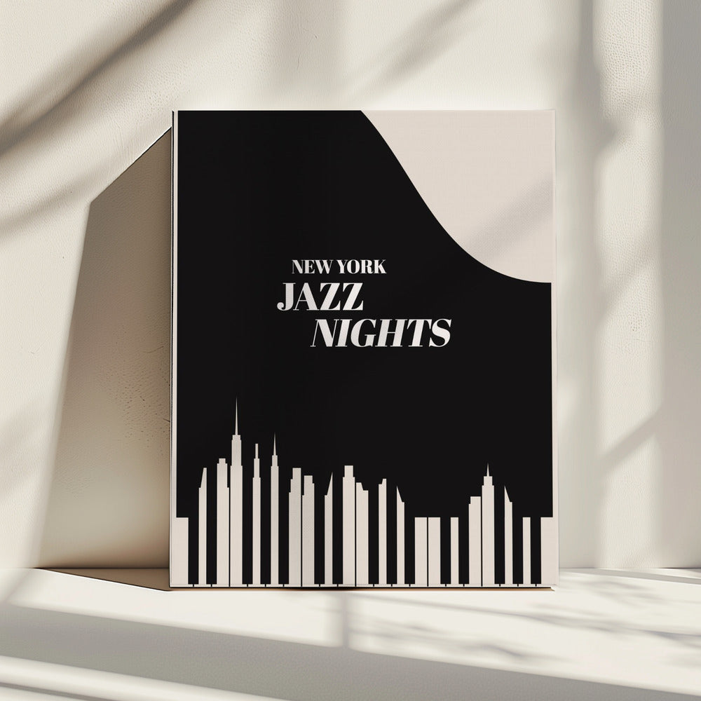Jazz Nights Nyc   Black | Canvas