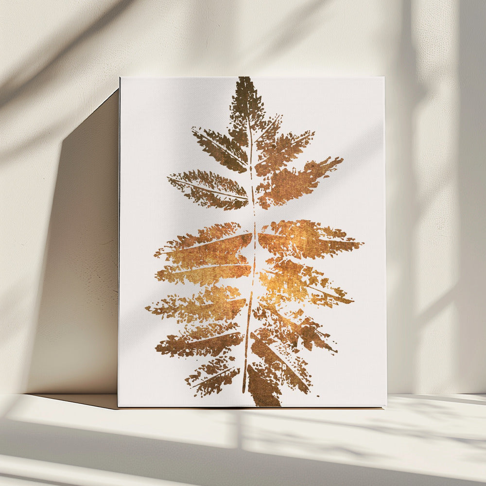 Oak Leaf Print   Gold | Canvas