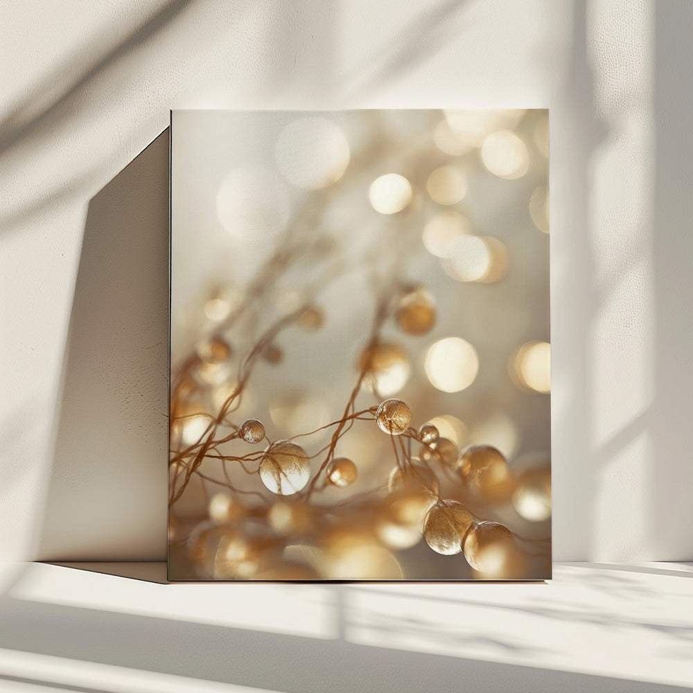Golden Glow Drops | Canvas