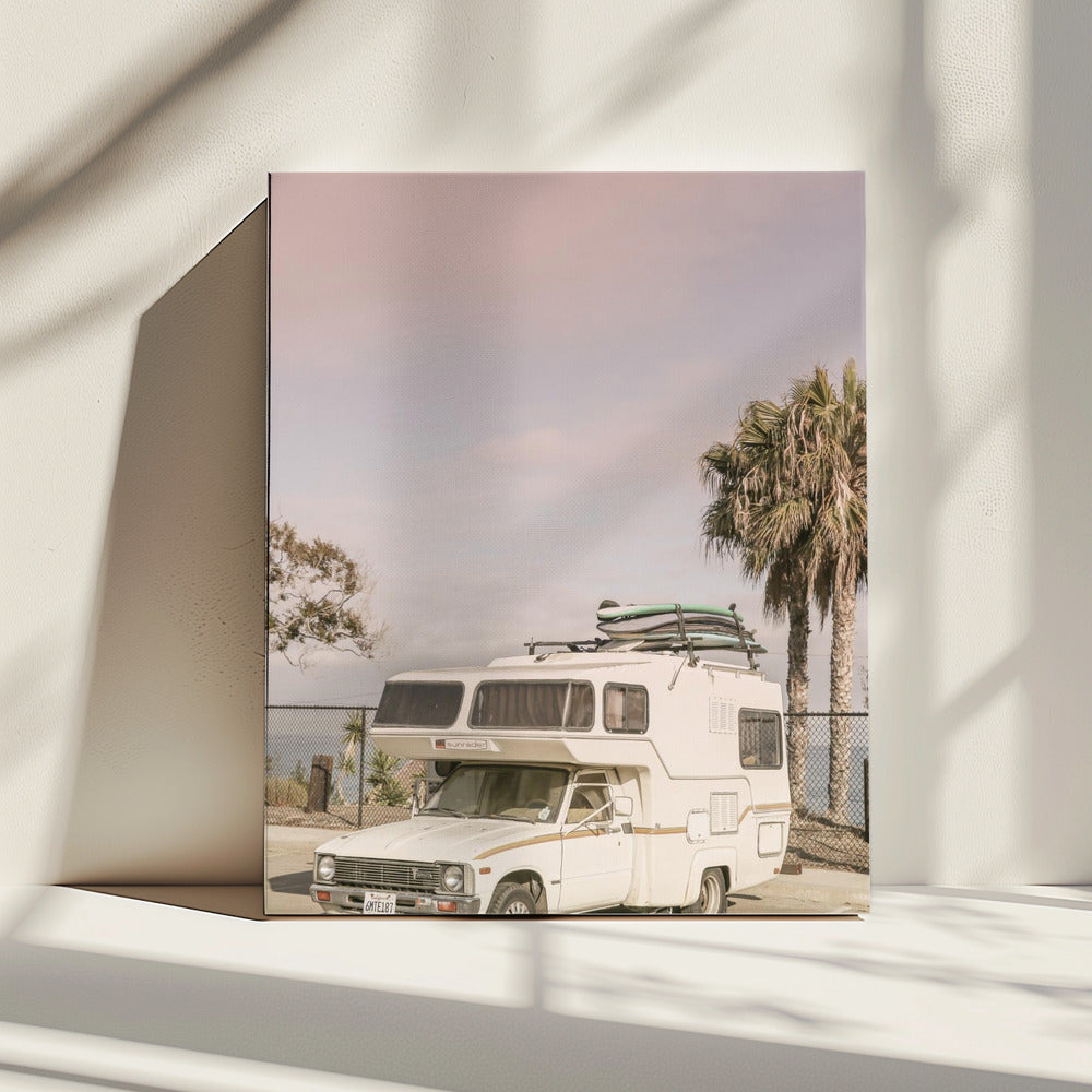 Vintage Camper Parked | Canvas
