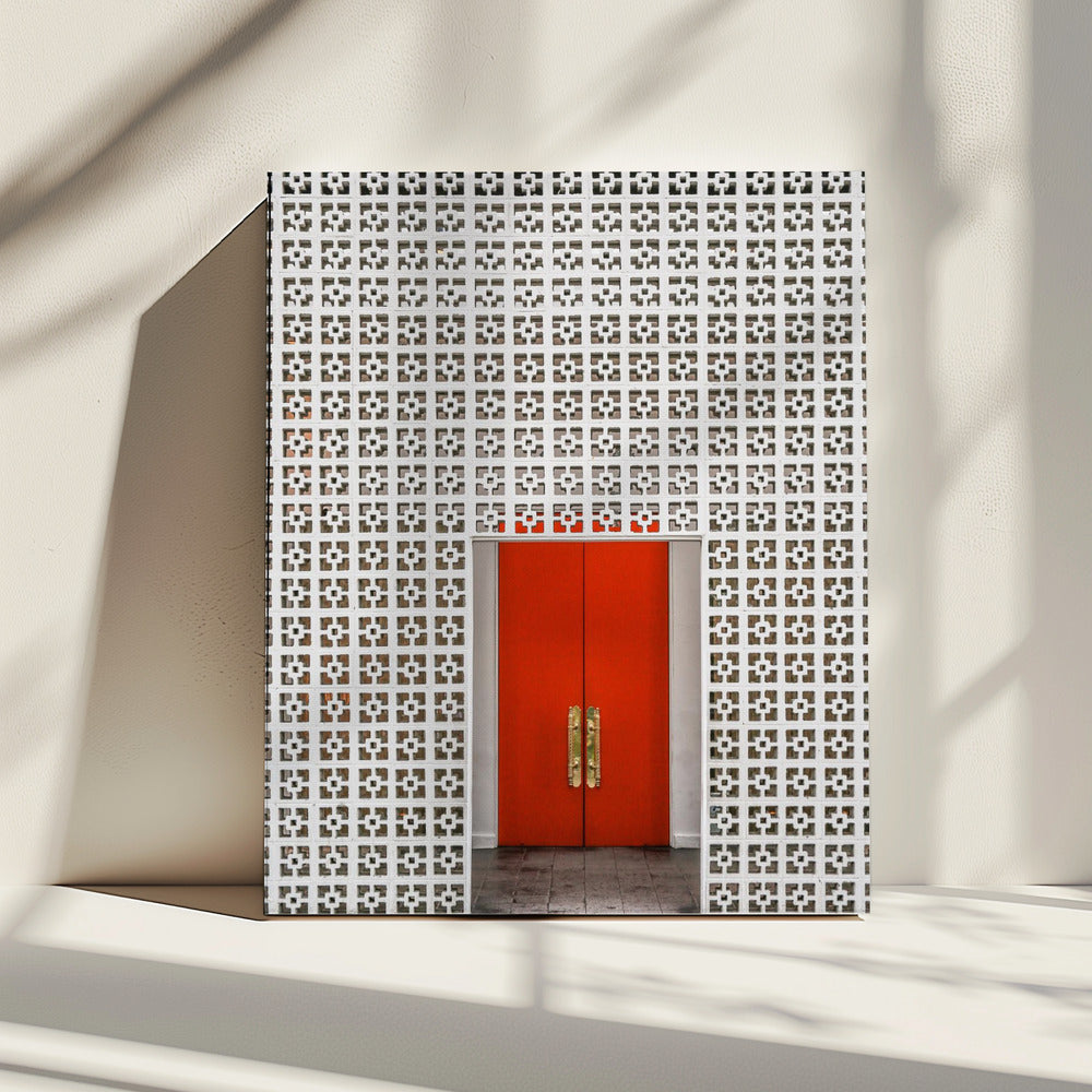 Vibrant Orange Door | Canvas