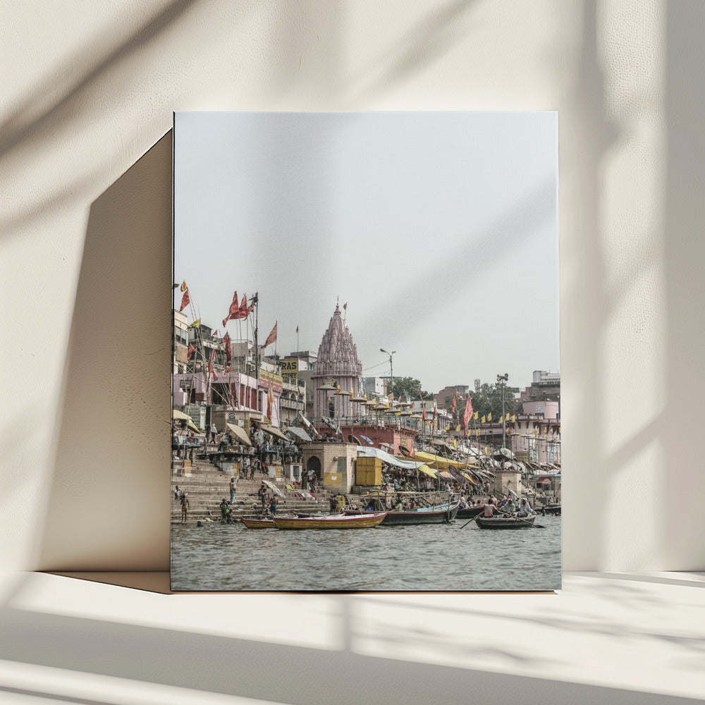 Ganges Riverside Scene | Canvas