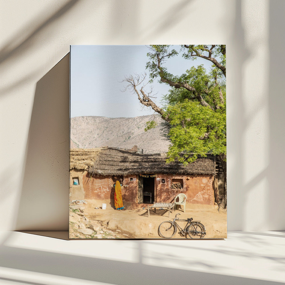 Rustic Indian Village Scene | Canvas