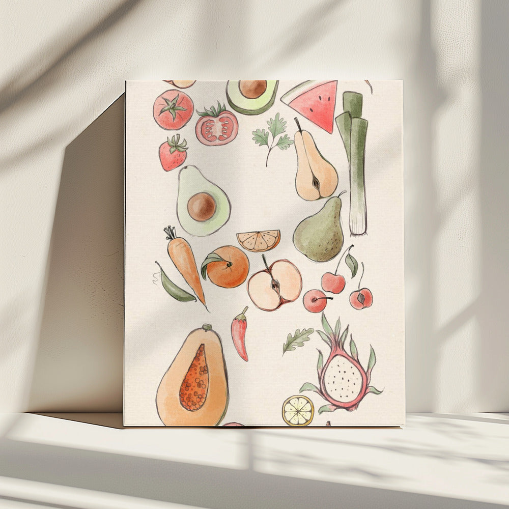 Tropical Vegetable illustration | Canvas