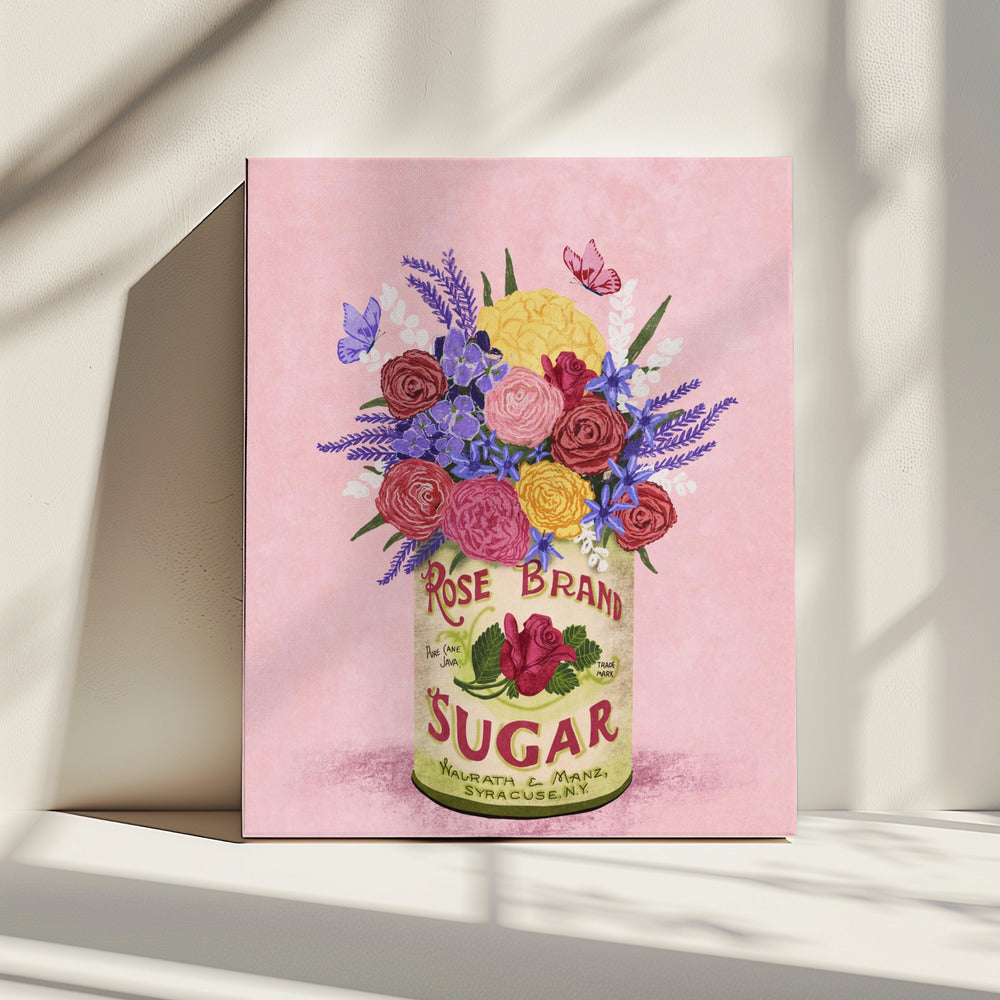 Flowers In a vintage Can | Canvas