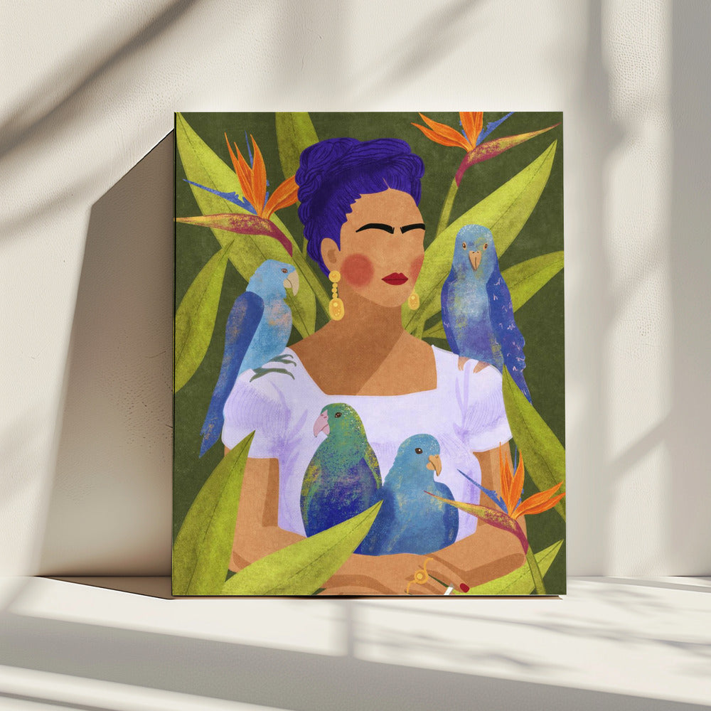 Frida and birds | Canvas