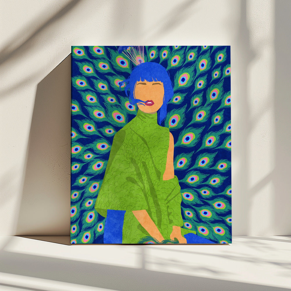 peacock woman | Canvas