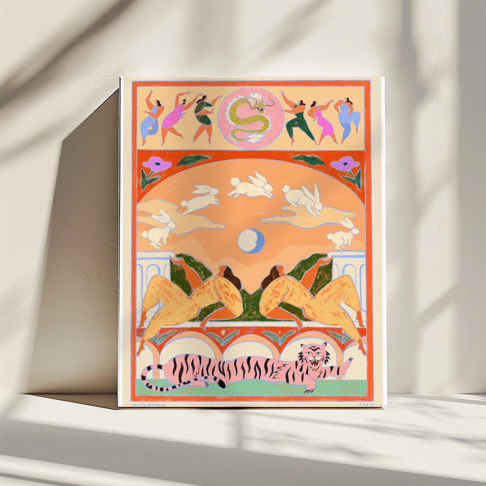 Rabbit Jumps Over the Moon | Canvas