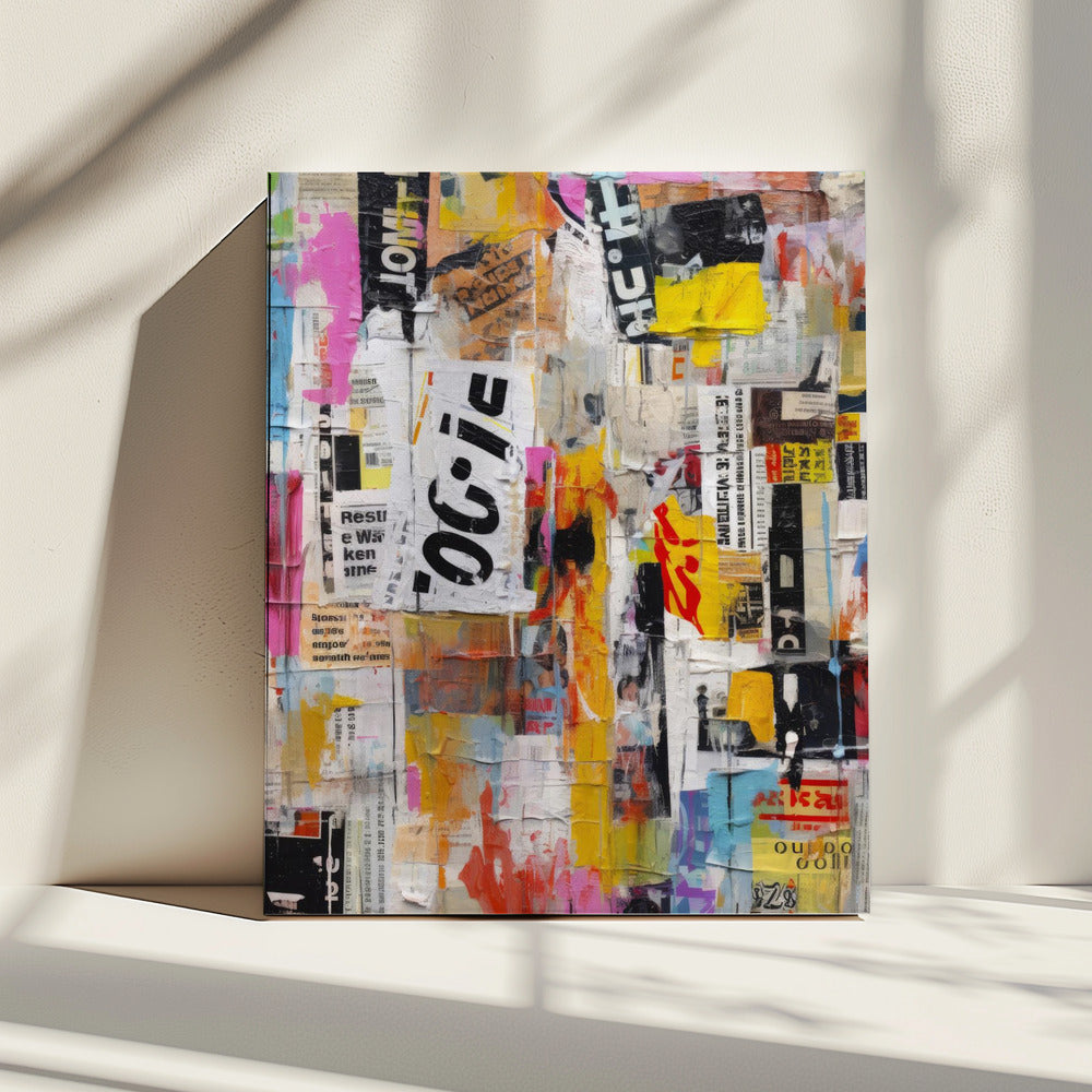Urban Collage Burst | Canvas