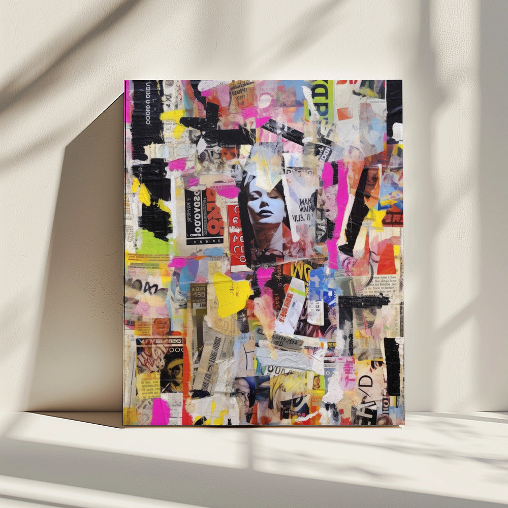 Vivid Collage Echoes | Canvas