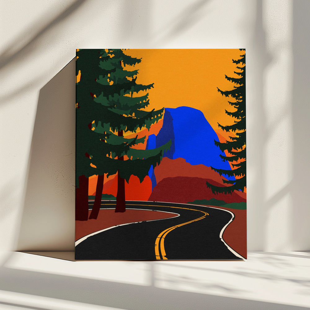 Clacier Road With Half Dome | Canvas