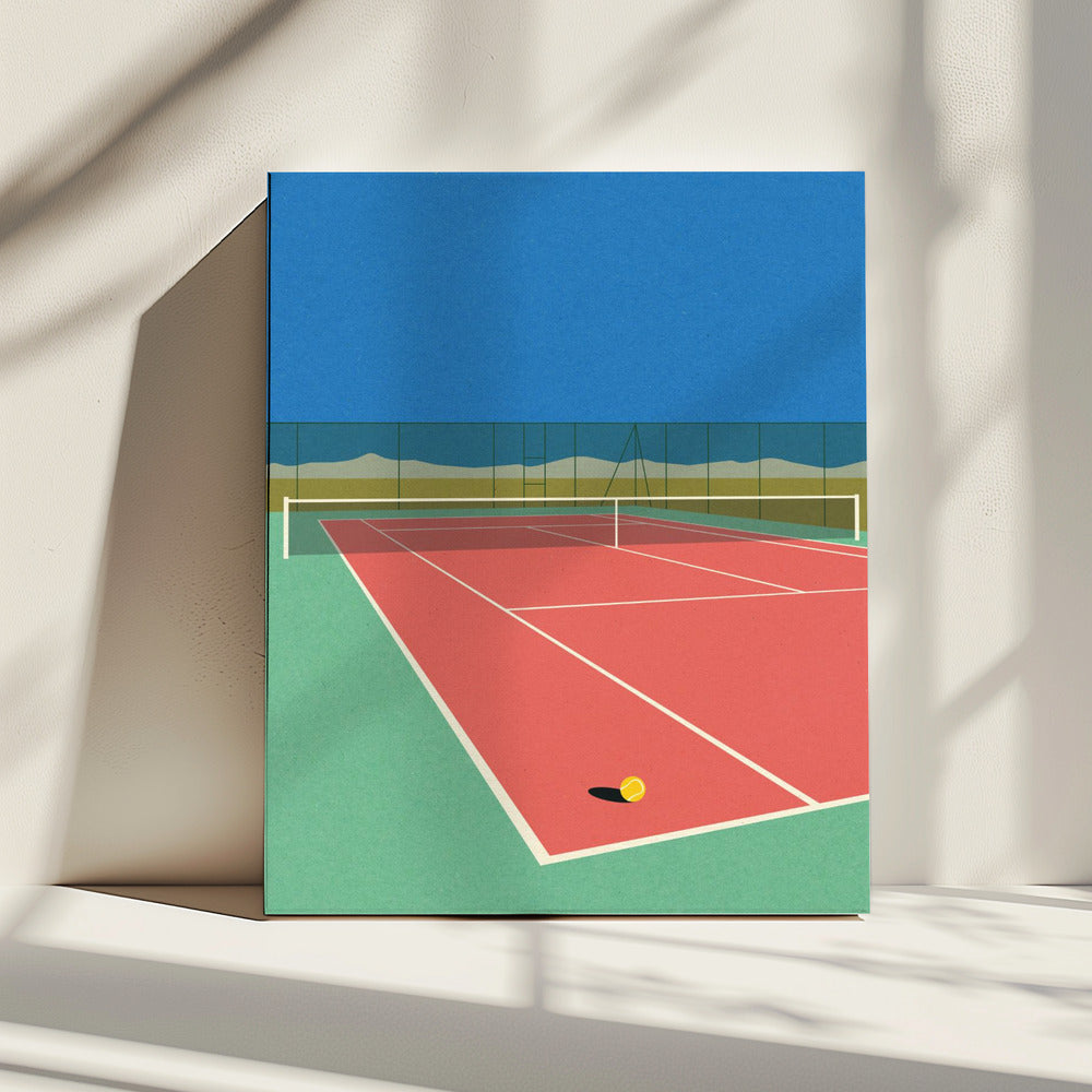 Tennis Court In the Desert | Canvas